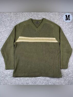 Y2K V-Neck Green Sweater